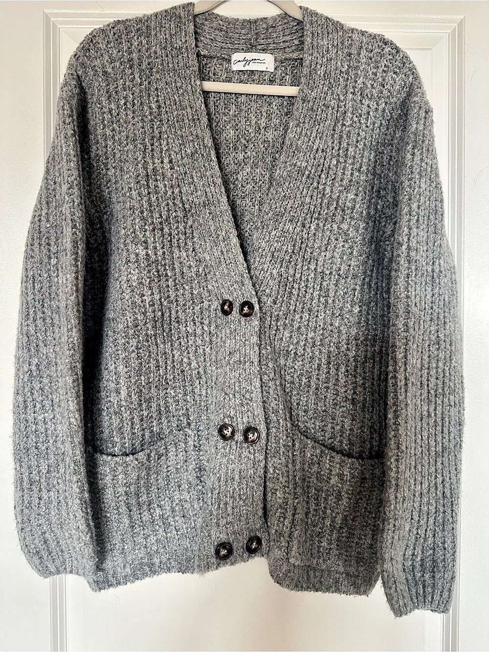 Carly Jean Los Angeles Gray Cardigan